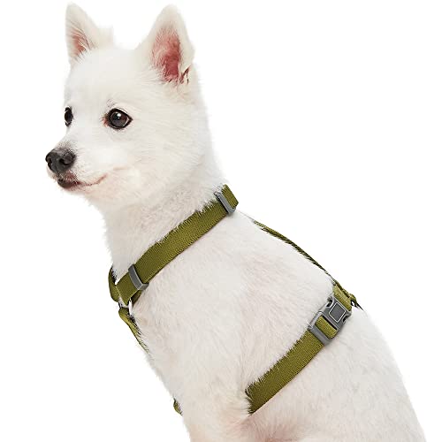 Umi. Essential Classic Solid Color Dog Harness Vest, Olive, Medium, Adjustable...