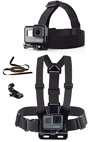 micros2u Set de Correas de Soporte para Pecho y Cabeza compatibles con cámaras...