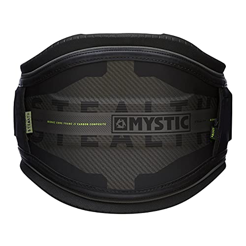 2020 Mystic Stealth Carbon Waist Harness No Spreader Bar - Black 200090 S