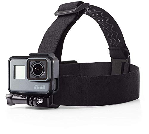 Amazon Basics Montura con correas para cabeza para cámara GoPro, Negro