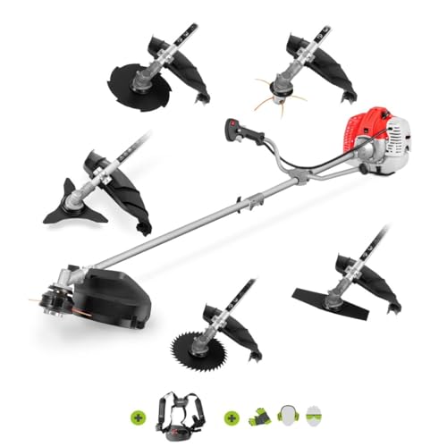 GREENCUT GGT650X-6 - Desbrozadora de Gasolina 65cc 4,9CV, Motor 2 Tiempos, Barra...