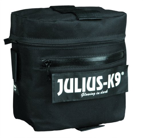 JULIUS-K9, 1622NT, Bolsos Laterales para K9-Powerharness, Negro, Tamaño 1-2