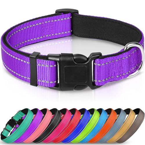 Joytale Collar Perro Reflectante,Nylon Collar Acolchado con Neopreno,Ajustable...