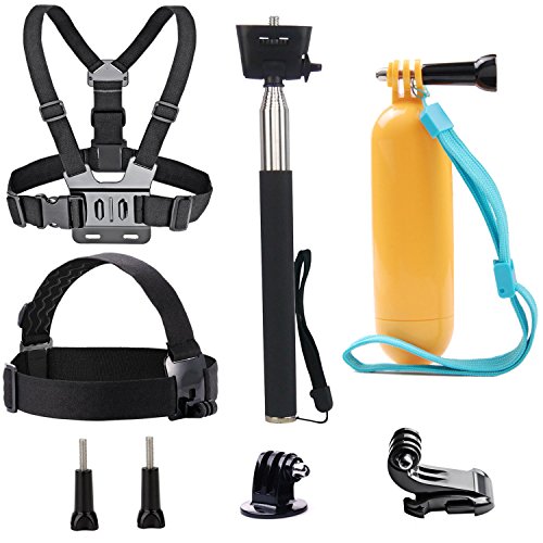 TEKCAM Kit de Accesorios para Cámara de Acción 8 en 1, Arnés de Pecho +...
