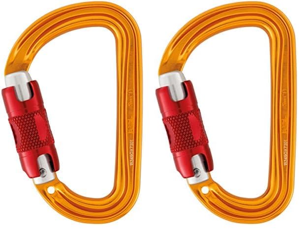 Petzl MOSQUETON SMD RL Amarillo (Paquete de 2)