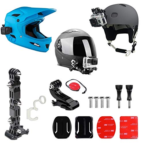Kit para Casco de GoPro con Montaje Frontal y Lateral, Incluye Gancho en J, Clip...