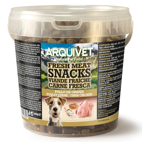 Arquivet Snacks de Carne Fresca de Pollo, 800 g, para Perros Adultos