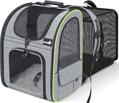 Pecute Mochila Gato＜6kg Mochilas para Gatos y Perro Transportin Gato...