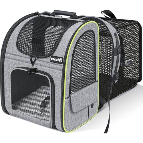 Pecute Mochila Gato＜6kg Mochilas para Gatos y Perro Transportin Gato...